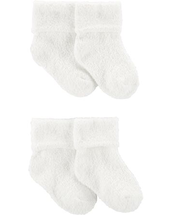 Baby 4-Pack Foldover Chenille  Booties, 
