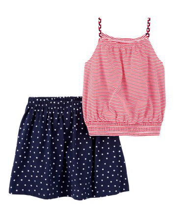Kid 2-Piece 4th Of July Tank & Skort Set, 