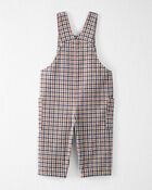 Baby Organic Cotton 2-Pack Mock Neck Rib Bodysuits & Flannel Overalls Set, image 3 of 3 slides
