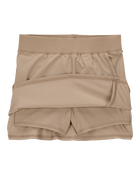 Kid Poplin Stretch Uniform Skort - Khaki, image 2 of 4 slides