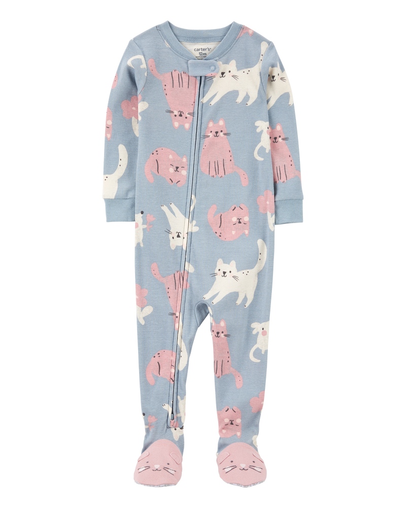 Toddler 2-Pack Cotton Rib 1-Piece Footie Pajamas, image 4 of 6 slides