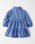 Baby Organic Cotton Chambray Dress, image 2 of 7 slides