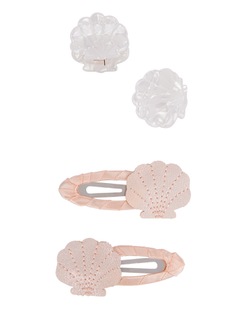 Toddler 4-Pack Seashell Hair Clips, 