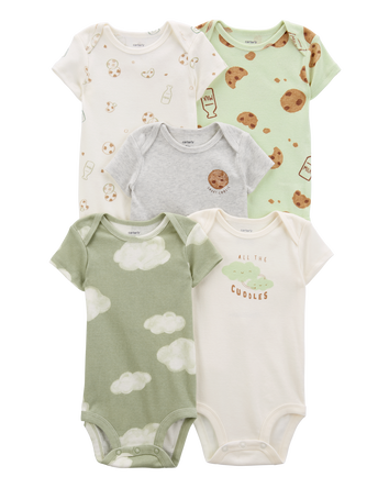 Baby 5-Pack Short-Sleeve Bodysuits, 