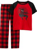 Red - Kid 2-Piece Spider-Man Loose Fit Pajamas