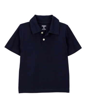 Toddler Pique Uniform Polo Shirt - Navy, 