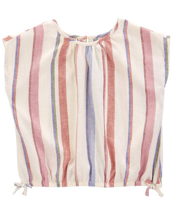 Kid Striped Linen Top, 