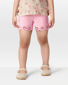 Toddler Iconic Eyelet Short - Pink, image 2 of 7 slides
