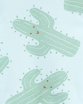 Toddler 4-Piece Cactus and Whale 100% Snug Fit Cotton Pajamas, 