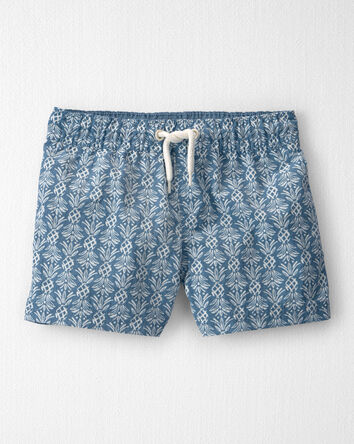 Toddler Boy Recycled Swim Trunks in Bloom Lagoon, 