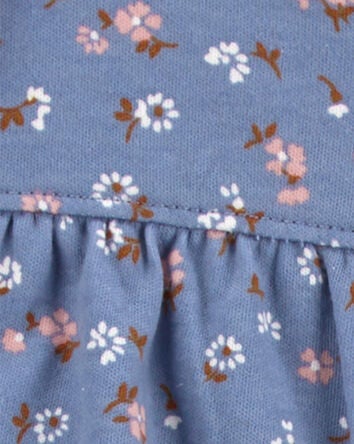 Baby Floral Snap-Up Cotton Sleep & Play Pajamas, 