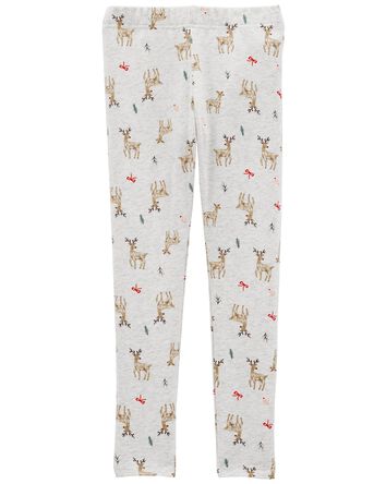 Kid Reindeer Stretch Leggings, 