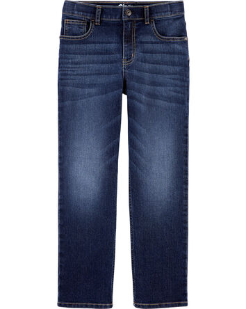 Kid Dark Wash Husky-Fit Classic Jeans, 