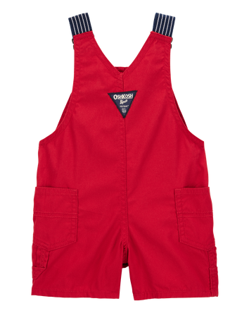 Baby Woven Shortalls - Red, 