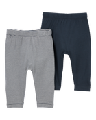 Baby 2-Pack PurelySoft Pants, image 1 of 5 slides