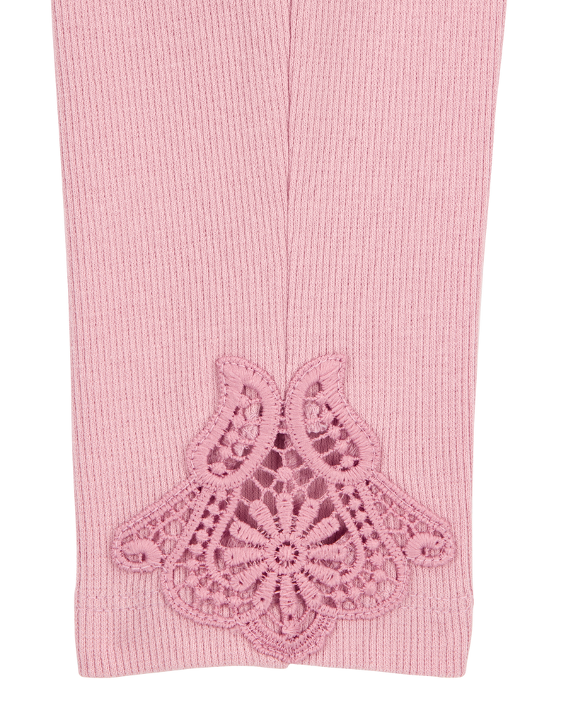 Baby Lace Detail Ribbed Leggings
, image 3 of 5 slides