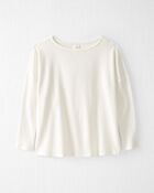 Adult Women's Maternity Loose-Fit Waffle Knit Tee, image 4 of 5 slides