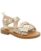 Toddler Metallic Sandals, image 1 of 7 slides
