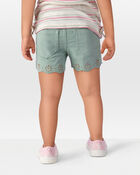 Toddler Iconic Eyelet Short - Green, image 3 of 7 slides