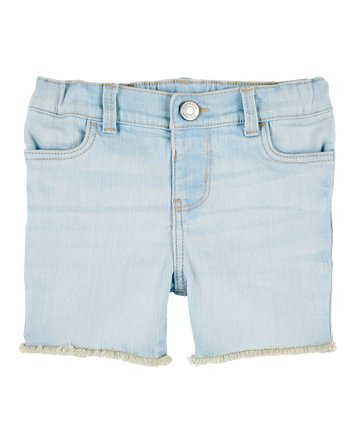 Toddler Frayed Hem Iconic Denim Short - Splash Wash, 