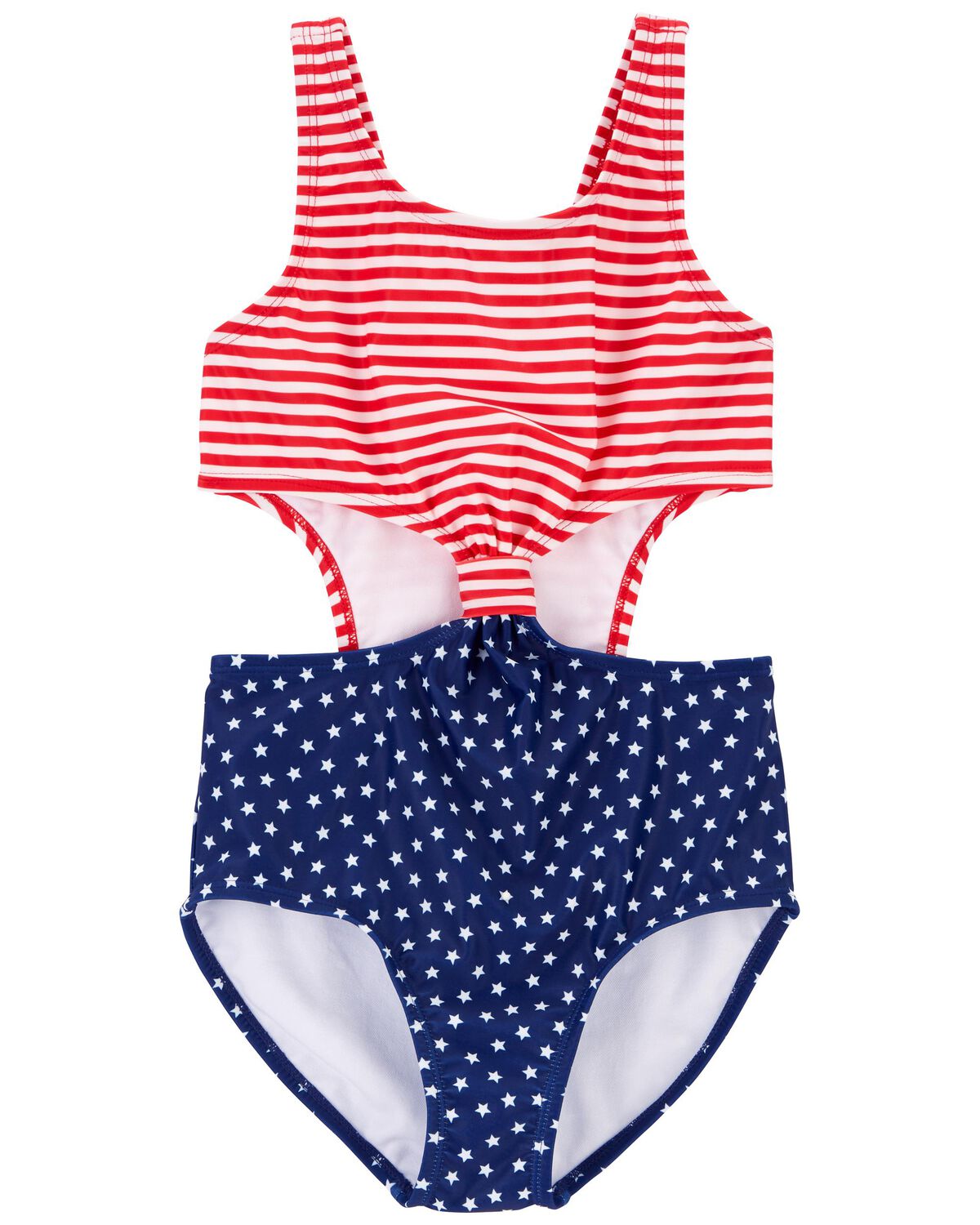 Kid Stars and Stripes 1-Piece Cut-Out Swimsuit
