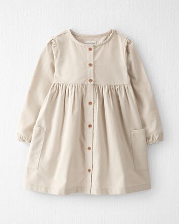 Toddler Organic Cotton Corduroy Button-Front Dress
, 