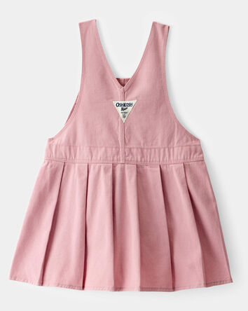 Toddler Pleated 100% Cotton Jumper Dress - Pink, 