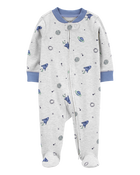 Baby Planet 2-Way Zip Cotton Blend Sleep & Play Pajamas, image 1 of 4 slides