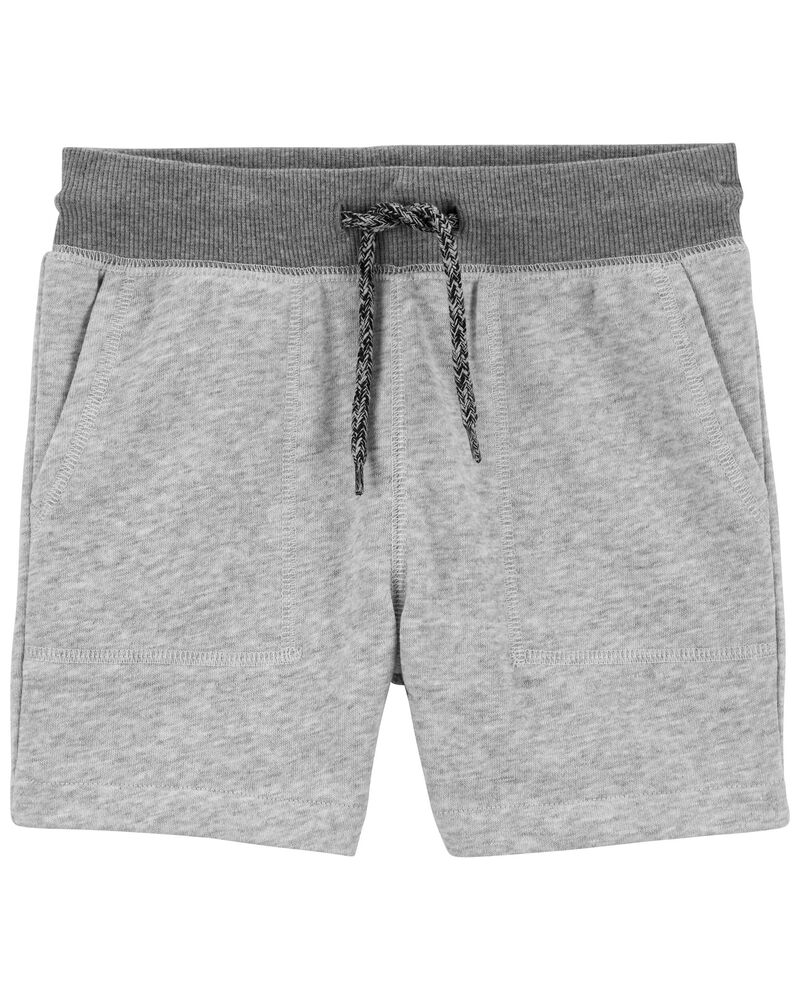 Baby Ribbed Knit Drawstring Shorts, image 1 of 2 slides