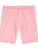 Pink - Kid Striped Bike Shorts