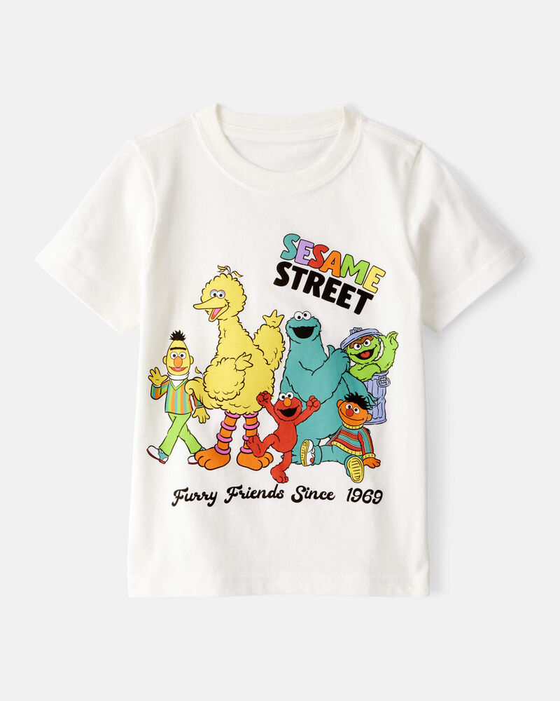 Toddler Sesame Street Short-Sleeve Graphic Tee - Ivory, image 1 of 2 slides