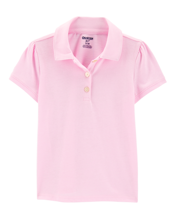 Toddler Pique Uniform Polo Shirt - Pink, 