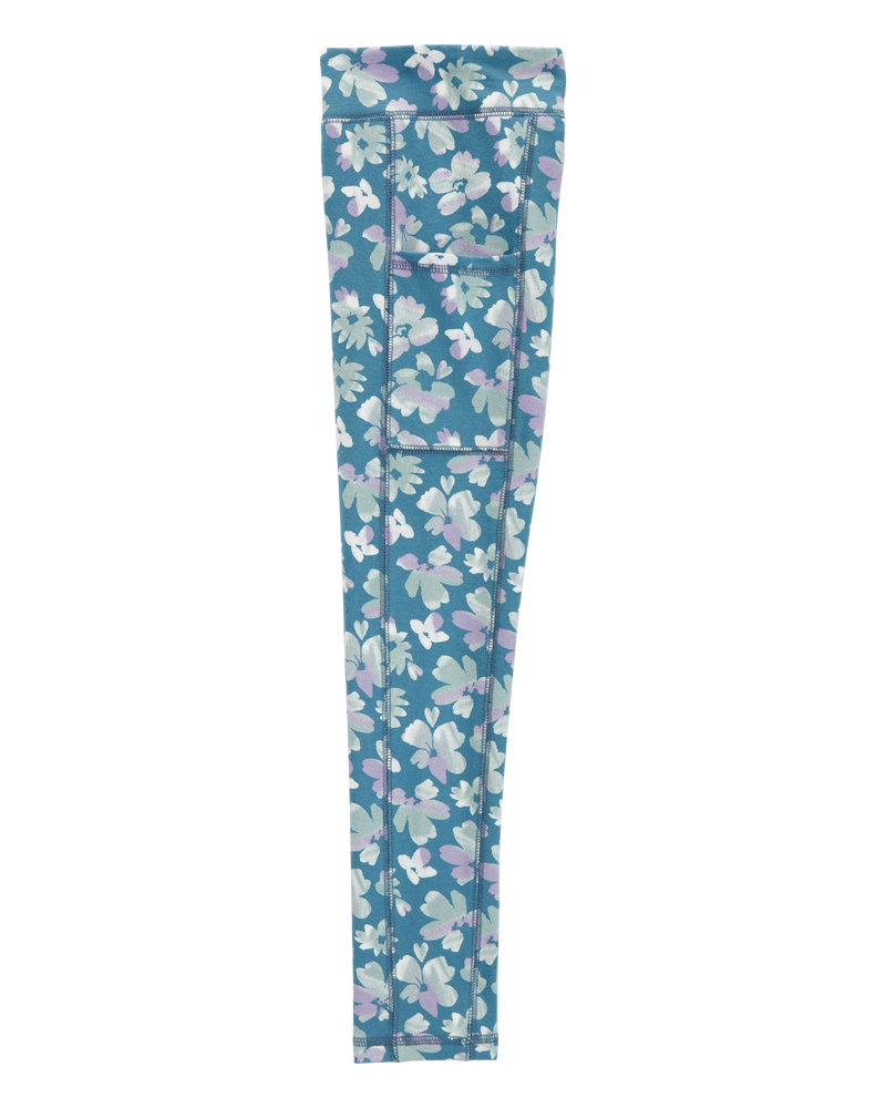 Kid Floral Active Leggings, image 3 of 6 slides