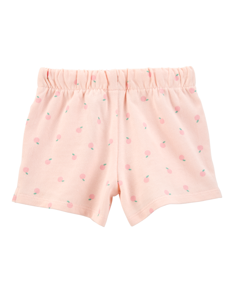 Baby Pull-On French Terry Shorts - Pink, image 2 of 4 slides