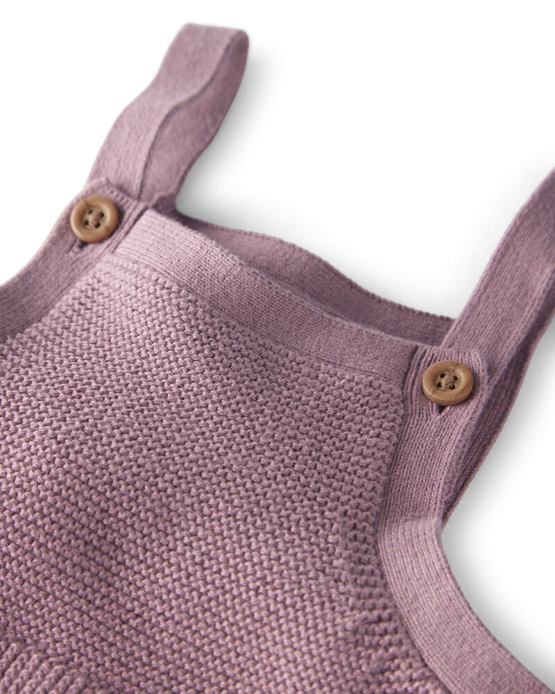 Baby Organic Cotton Sweater Knit Overalls, image 2 of 5 slides