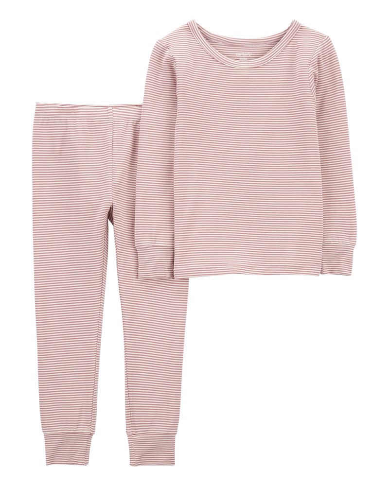 Toddler 2-Piece Striped PurelySoft Pajamas, image 1 of 5 slides