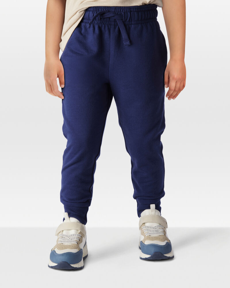 Toddler Pull-On Drawstring Joggers - Blue, image 2 of 6 slides