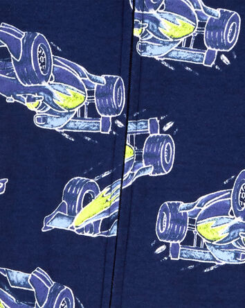 Baby 1-Piece Race Car 100% Snug Fit Cotton Footie Pajamas, 