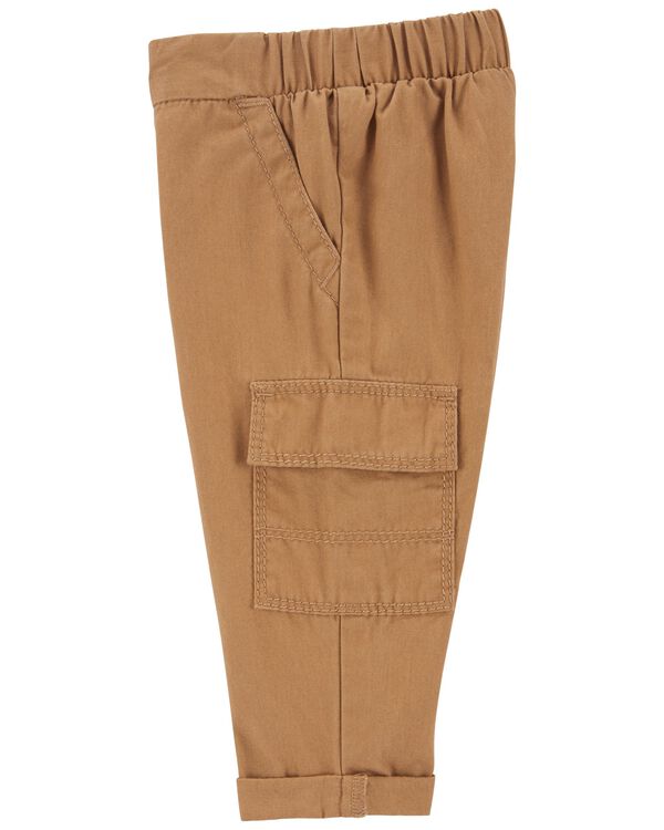 Havana Brown Baby Canvas Cargo Pants