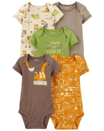 Baby 5-Pack Short-Sleeve Bodysuits, 