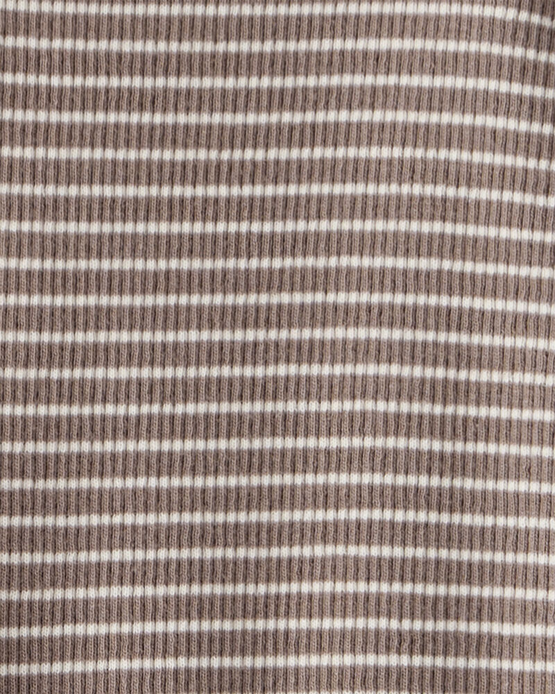 Baby Organic Cotton Sleep & Play in Brown Stripes, image 3 of 5 slides