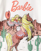 Toddler Barbie Western Cowgirl Short-Sleeve Graphic Tee - White, image 2 of 2 slides