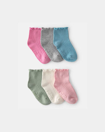 Toddler Girl 6-Pack Lettuce Edge Ankle Socks, 