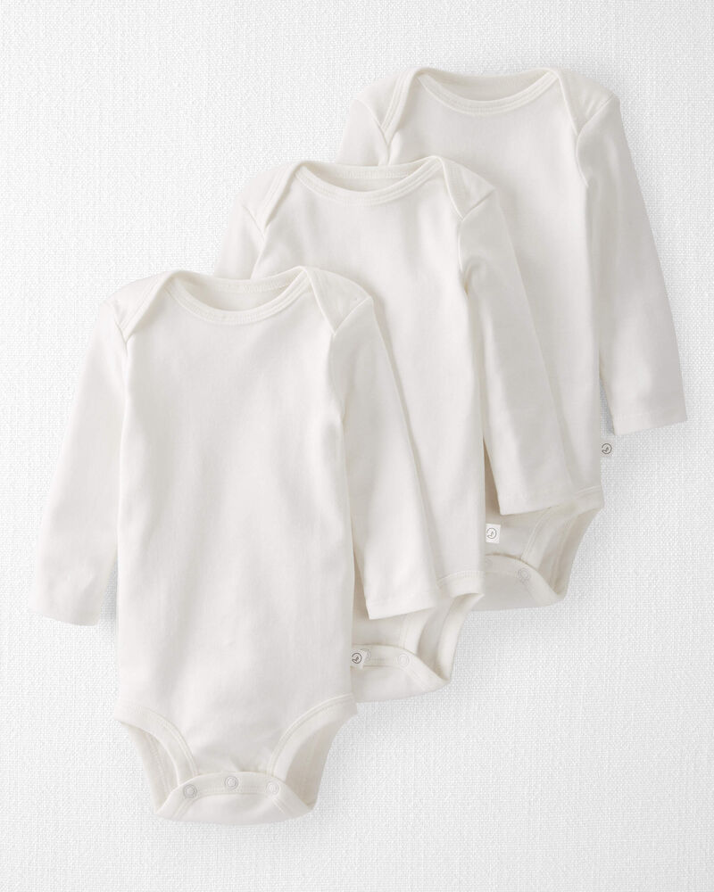 Baby 3-Pack Organic Cotton Bodysuits, image 1 of 4 slides