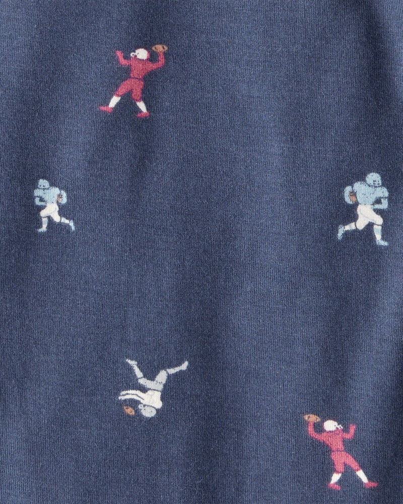 Baby Boy 2-Piece Football Print PurelySoft Long-Sleeve Multipack Bodysuits - Navy/Grey, image 5 of 7 slides
