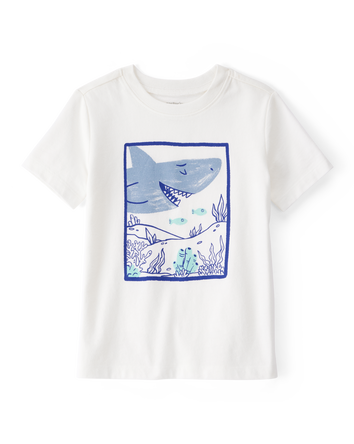 Toddler Shark Short-Sleeve Graphic Tee - Ivory, 