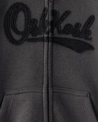 Toddler Boy OshKosh Fleece Logo Zip Jacket - Black, image 2 of 3 slides