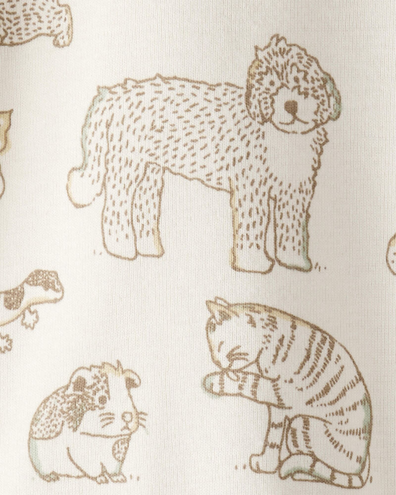 Baby Pet Print Organic Cotton 2-Piece Pajamas, image 3 of 4 slides