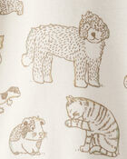 Baby Pet Print Organic Cotton 2-Piece Pajamas, image 3 of 4 slides