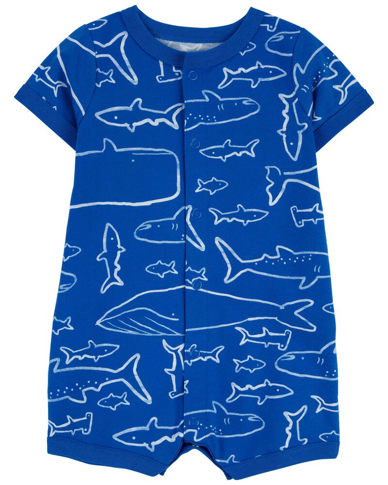 Baby Whale Snap-Up Romper, image 1 of 3 slides